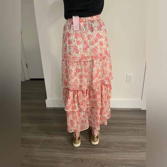 Miss Selfridge Floral Maxi Skirt With Slit - Picture 2 of 5